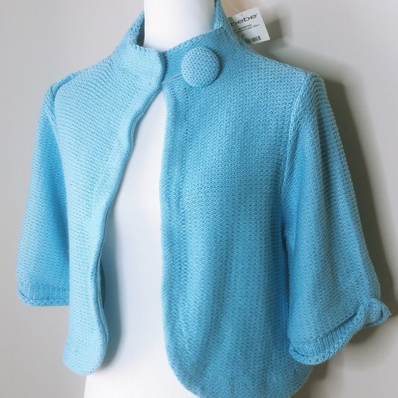 BeBe Blue Cardigan - Size Medium - Picture 2 of 6